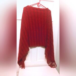Win Win Women's Pullover Red Shawl